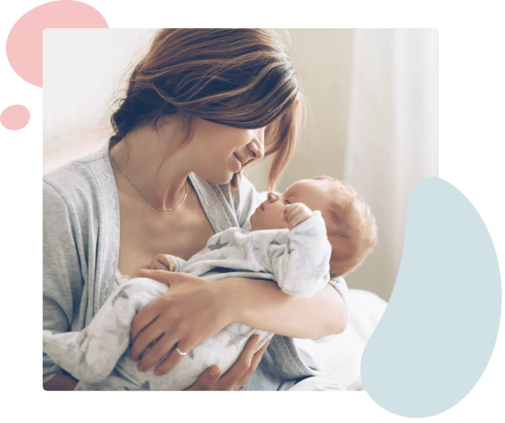 Mother Cradling Baby